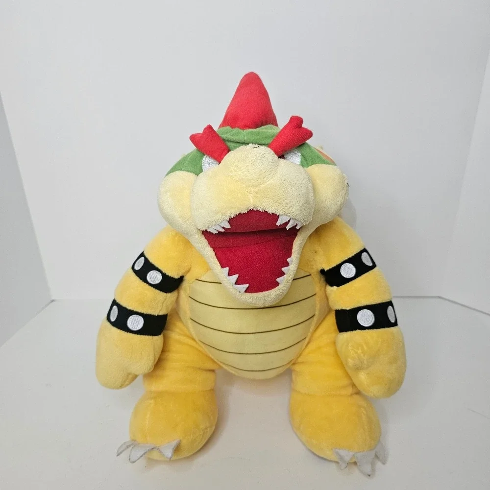 Nintendo Super Mario Bowser Plush 15 Inch Spiked Shell King Koopa Stuffed Toy